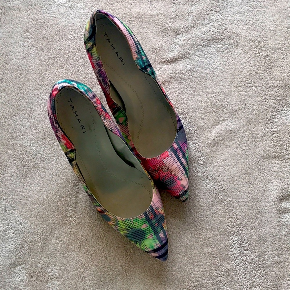 Tahiti Floral Plaid 2in Heel